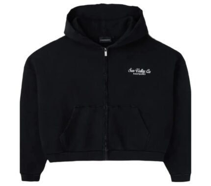 Raspberry Hills ‘Sun Valley’ Black Zip Up Hoodie